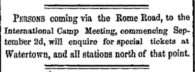 Methodist camp meeting near Morristown, NY