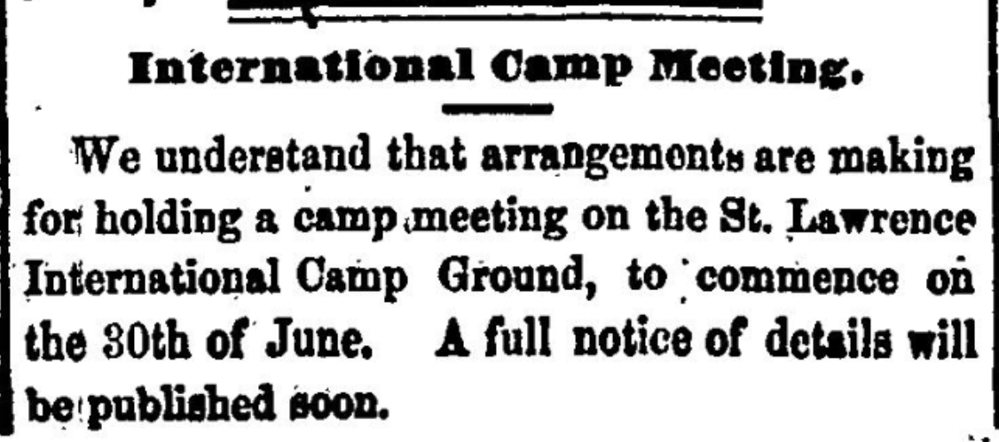 international camp ground near Morristown, NY