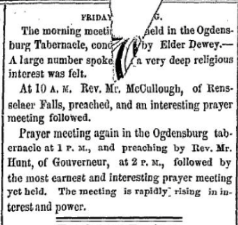 Methodist Camp Meeting near Morristown, NY