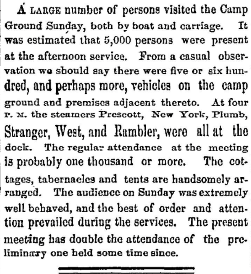 Methodist Camp Meeting near Morristown, NY