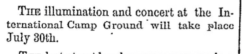 grand illumination 1877 near Morristown, NY