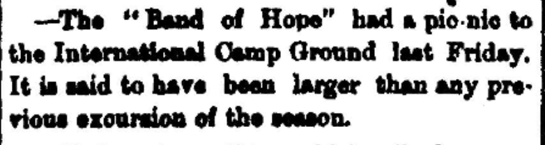 Methodist camp meeting concert
