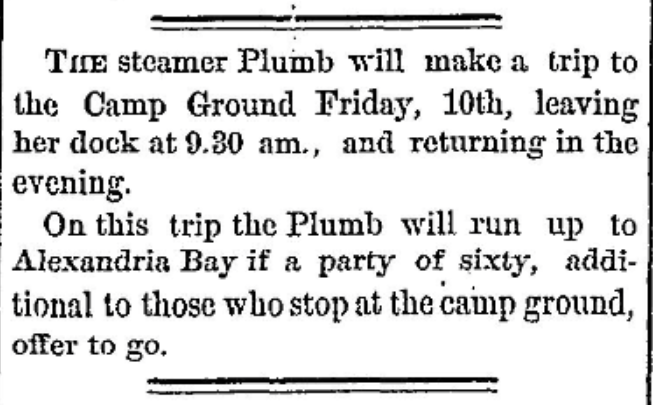 International camp ground near Morristown, NY