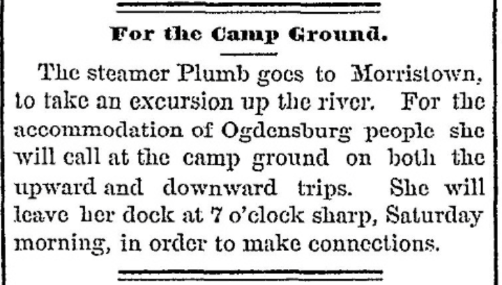 St. Lawrence river Methodist camp ground