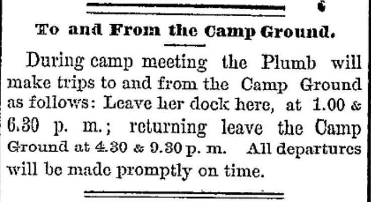 International camp ground 1877 morristown, NY