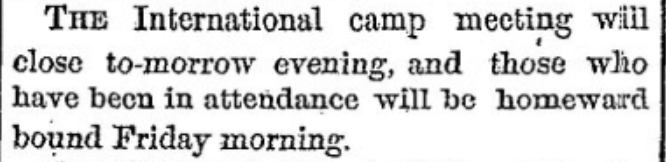 Methodist camp meeting 1877