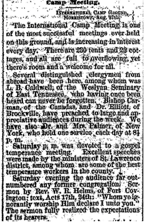 Methodist camp meeting 1877